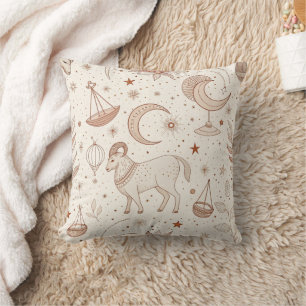 Celestial Botanical Pattern (1) Throw Pillow