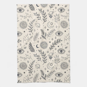 Celestial Botanical Pattern (5) Kitchen Towel