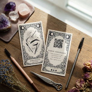 Celestial Brow Artist    Vintage Eyebrow Studio Business Card