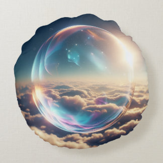 Celestial Bubble in the Sky Round Pillow