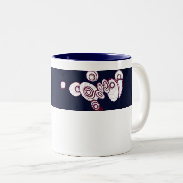 Celestial Bubble Two-Tone Coffee Mug (Front Right)