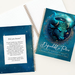 Celestial Bull Zodiac Symbol Fantasy Taurus Notebook