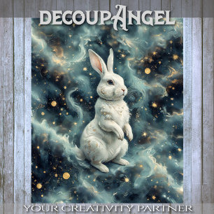 Celestial Bunny Decoupage Tissue Paper