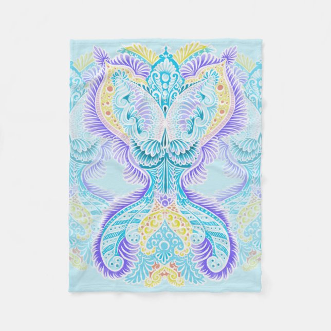 Celestial Butterfly Glow Fleece Blanket (Front)