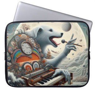 Celestial Canis Pianist Laptop Sleeve