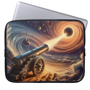 Celestial Cannon: Blast of Cosmic Energy Laptop Sleeve