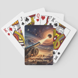 Celestial Cannon: Blast of Cosmic Energy Playing Cards