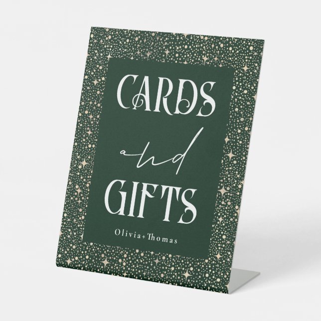 Celestial Card and Gifts Wedding Pedestal Sign (Front)