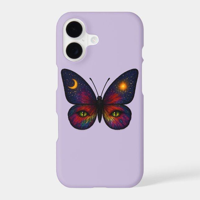 Celestial Cat-Eye Butterfly Lavender Sun Moon Boho (Verso)