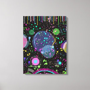 Celestial Celebrations: Maximalist Abstract Art  Canvas Print