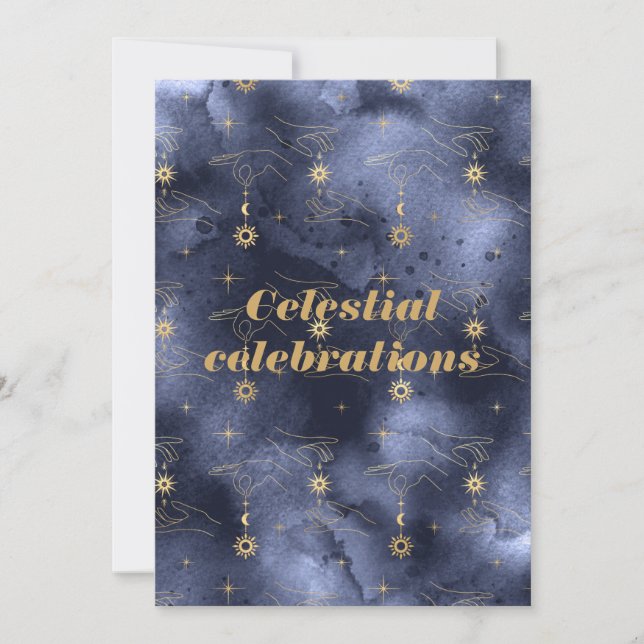 Celestial celebrations Tarot Card Hand Astrologer  (Front)
