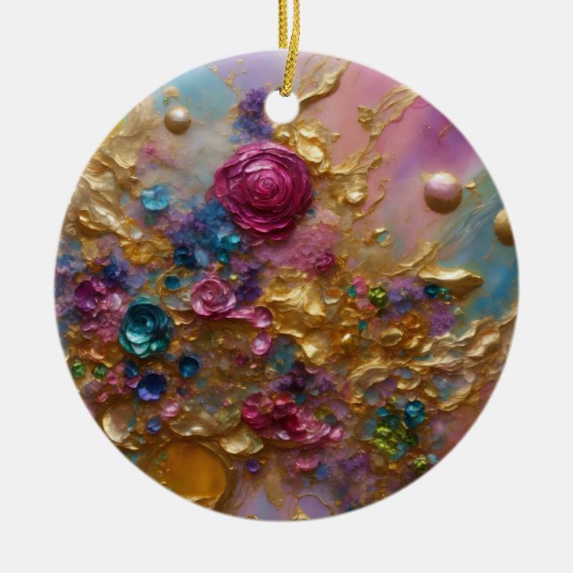 Celestial Circles Ceramic Ornaments (Front)
