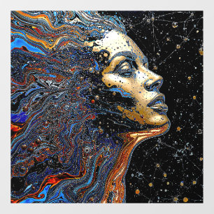 "Celestial Cognition" – A Surreal Portrait Window Cling