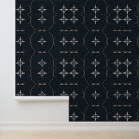 Celestial Compass: Elegant Art Deco Star Pattern