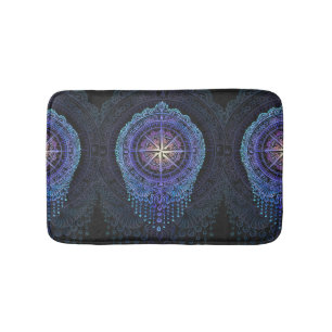 Celestial Compass Mandala Bath Mat