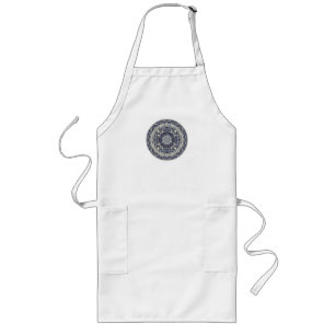 Celestial Compass Mandala Star Pattern Art Long Apron