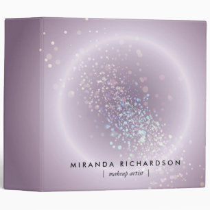 Celestial Confetti Glow Purple Binder