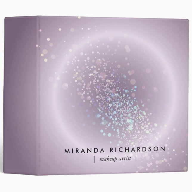 Celestial Confetti Glow Purple Binder (Front/Spine)