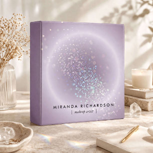 Celestial Confetti Glow Purple Binder
