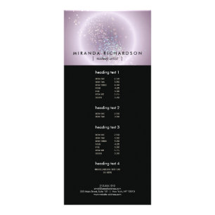 Celestial Confetti Glow Purple Rack Card
