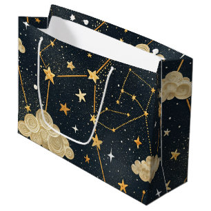 Celestial Constellation Star Pattern (2) Large Gift Bag
