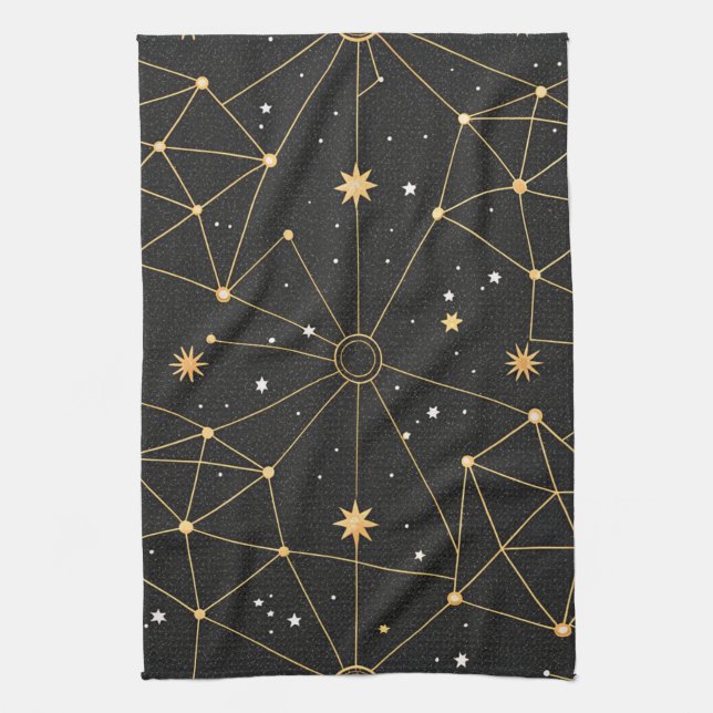 Celestial Constellation Star Pattern (3) Kitchen Towel (Vertical)