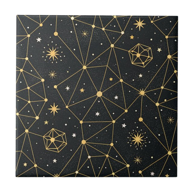 Celestial Constellation Star Pattern (3) Tile (Front)