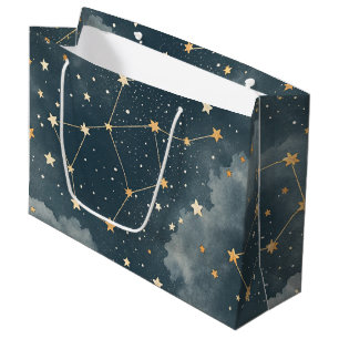 Celestial Constellation Star Pattern (4) Large Gift Bag