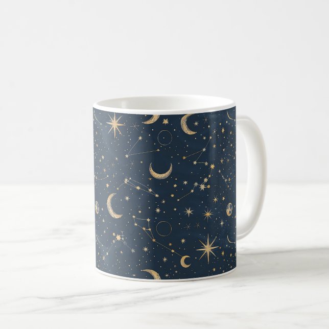 Celestial Constellation - Starry Night (1) Coffee Mug (Front Right)