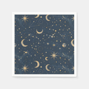 Celestial Constellation - Starry Night (1) Napkin