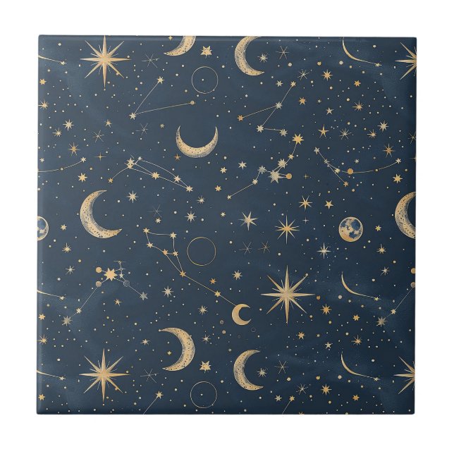 Celestial Constellation - Starry Night (1) Tile (Front)