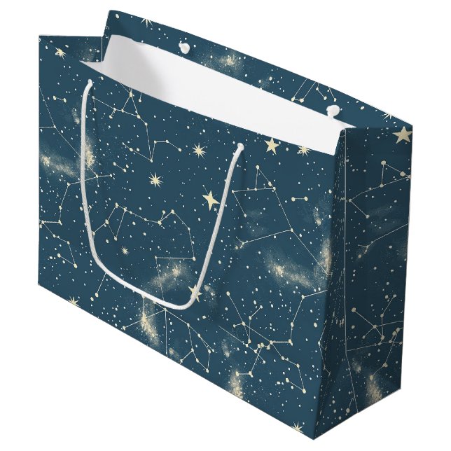 Celestial Constellation - Starry Night (2) Large Gift Bag (Front Angled)