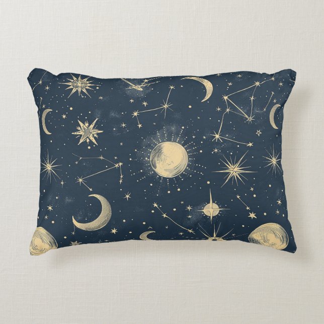 Celestial Constellation - Starry Night (3) Accent Pillow (Front)