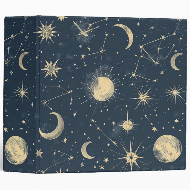Celestial Constellation - Starry Night (3) Binder (Front/Spine)