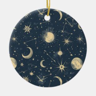 Celestial Constellation - Starry Night (3) Ceramic Ornament