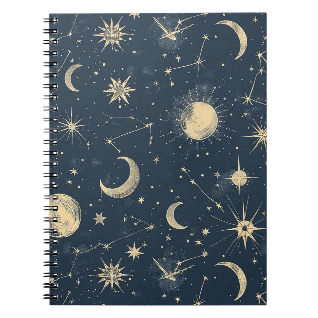 Celestial Constellation - Starry Night (3) Notebook (Front)