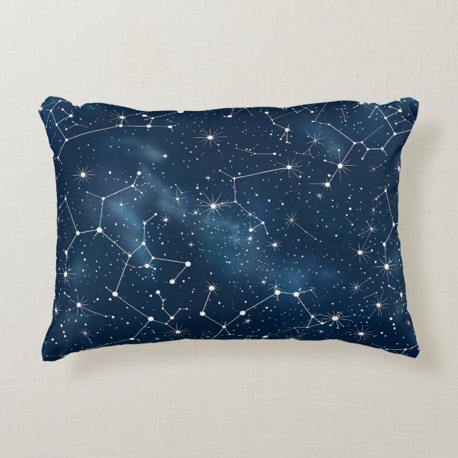 Celestial Constellation - Starry Night (4) Accent Pillow (Front)