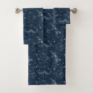 Celestial Constellation - Starry Night (5) Bath Towel Set