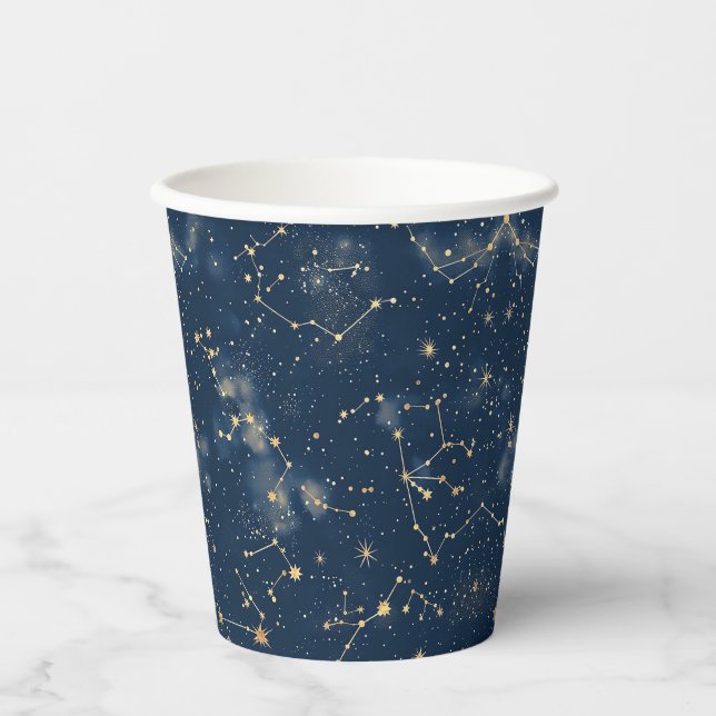 Celestial Constellation - Starry Night (5) Paper Cups (Front)