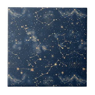 Celestial Constellation - Starry Night (5) Tile