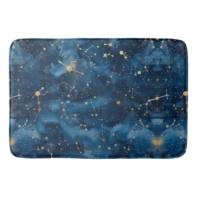 Celestial Constellation - Starry Night (7) Bath Mat (Front)