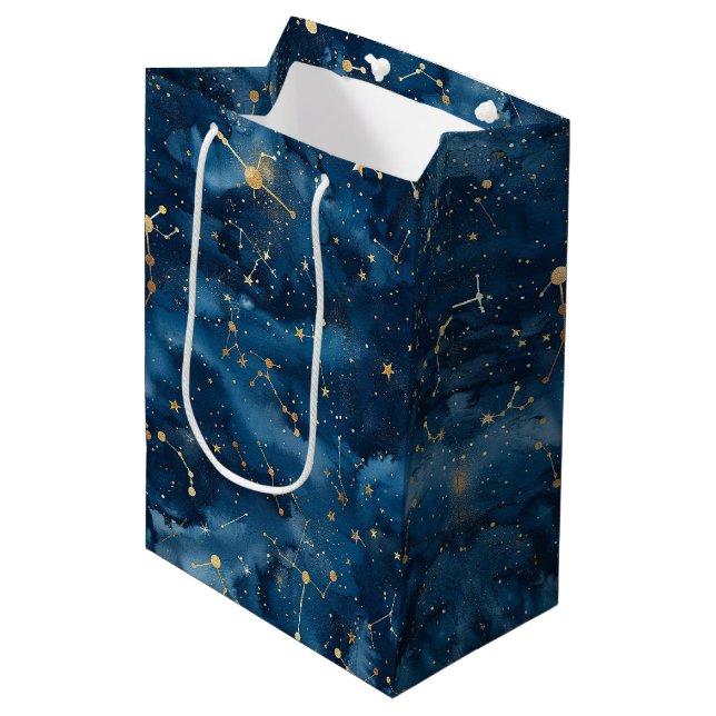 Celestial Constellation - Starry Night (7) Medium Gift Bag (Front Angled)