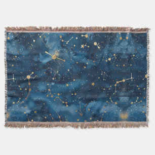 Celestial Constellation - Starry Night (7) Throw Blanket