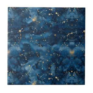 Celestial Constellation - Starry Night (7) Tile
