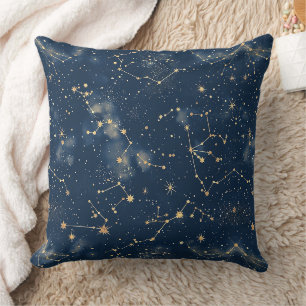 Celestial Constellation - Starry Night Throw Pillow