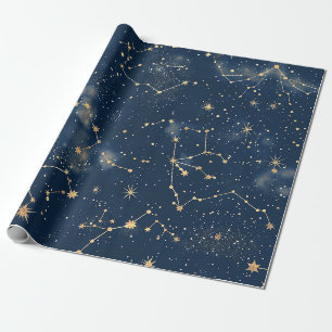 Celestial Constellation - Starry Night Wrapping Paper