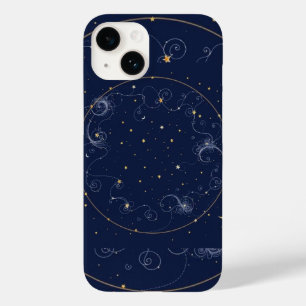 Celestial Constellations Star Map   Moon Phases Ph Case-Mate iPhone 14 Case