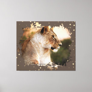 *~* Celestial Cosmic Art AP23 Artistic LIONESS  Canvas Print