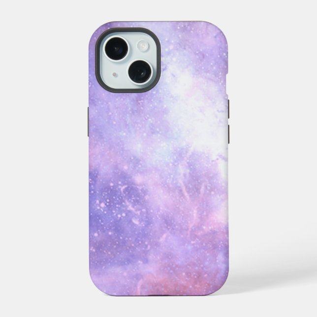 Celestial Cosmic Galaxy Pattern iPhone 15 Case (Back)