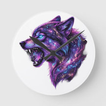 Celestial Cosmic Galaxy Wolf Roar Graphic T-Shirt